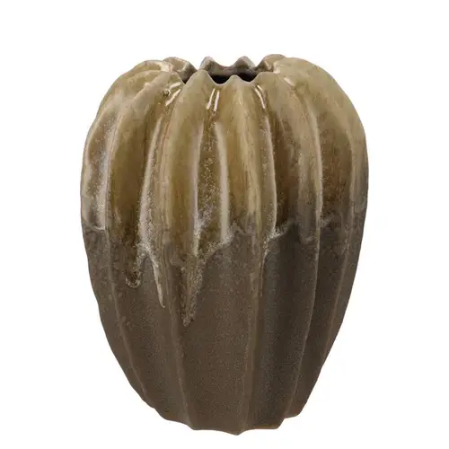 Keramik Vase Dion Structure braun 20x20x23cm