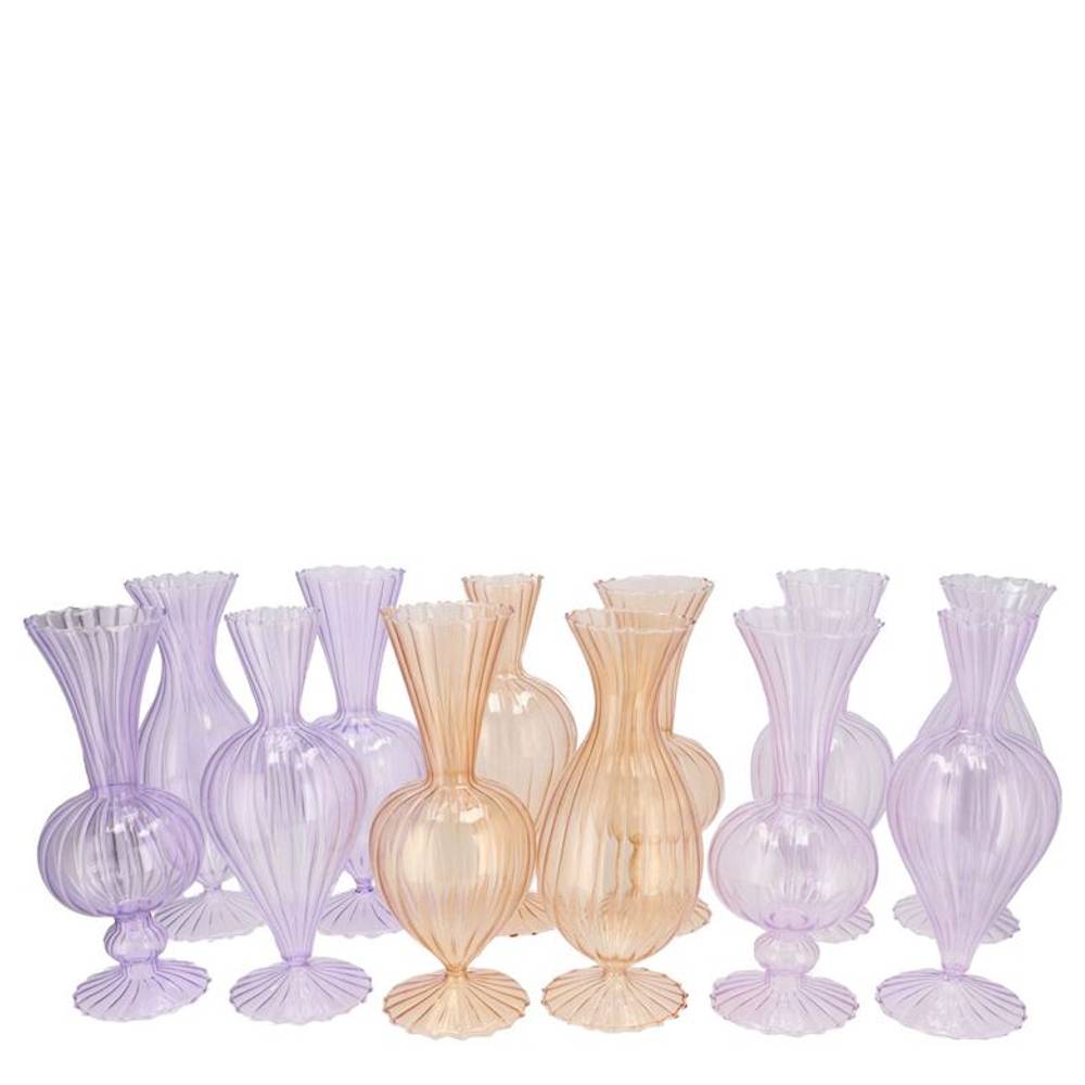 Glas Vase Sunny Dreamy mix pastel 08x08x16cm