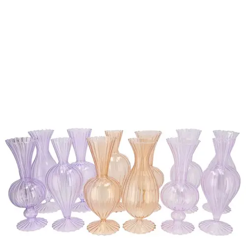 Glas Vase Sunny Dreamy mix pastel 08x08x16cm