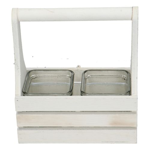 Glas Kubel+henkel 2gl weiss D7.5cm H7.5