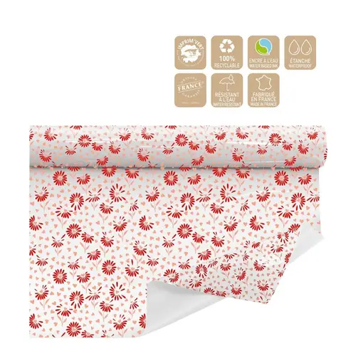 Folien Rolle 80cm Galant weiss/rot 40m