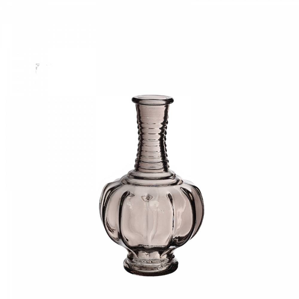 Glas Flasche Trevi grau D02/09cm H15cm