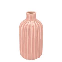 Keramik Vase Gia Stripes alt rosa 13x13x20cm