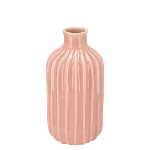 Keramik Vase Gia Stripes alt rosa 13x13x20cm