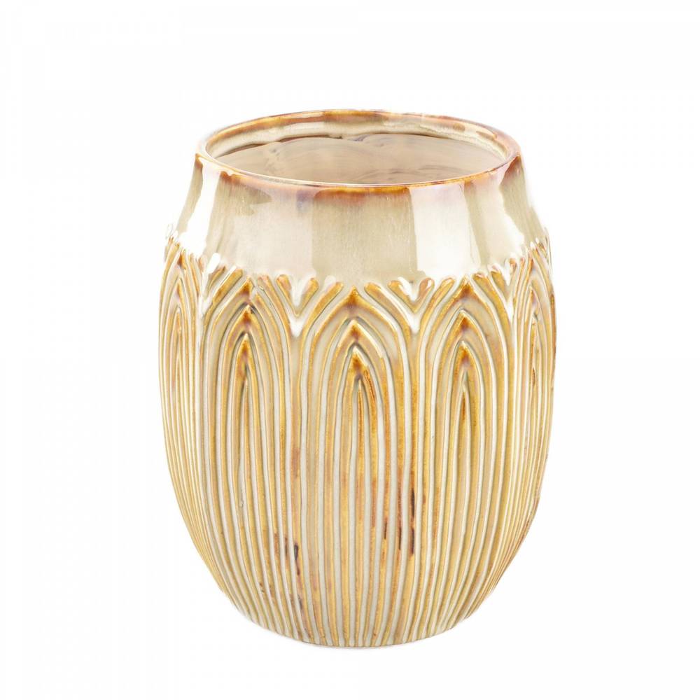 Keramik Vase Lotus creme D16.5cm H20cm