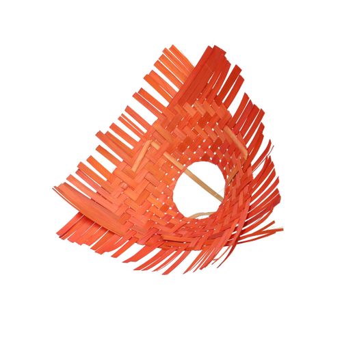 Strausshalter Bambus orange flechten D25cm