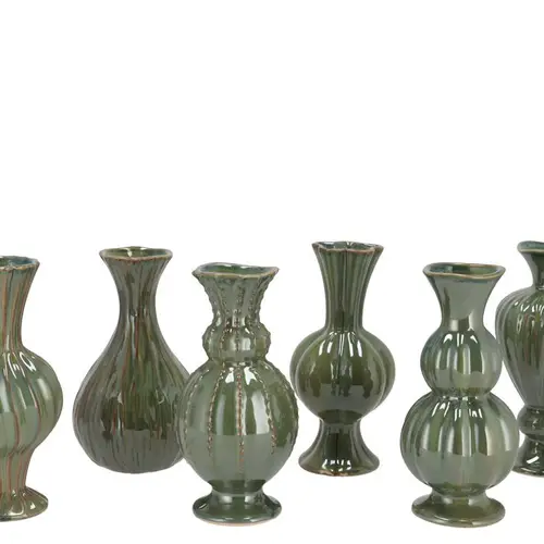 Keramik Vase Milou grün 09x09x17cm