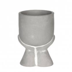 Keramik Übertopf Daydream grau D10.5cm H13.5cm