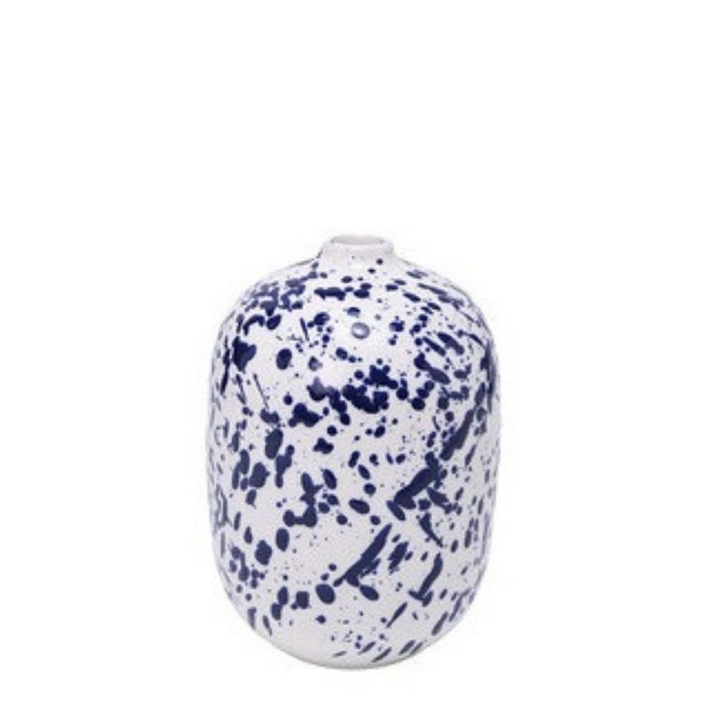Keramik Vase Kalamos blau D14cm H20cm