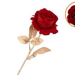 Seiden Rose Beauty gold/dunkel rot L75cm