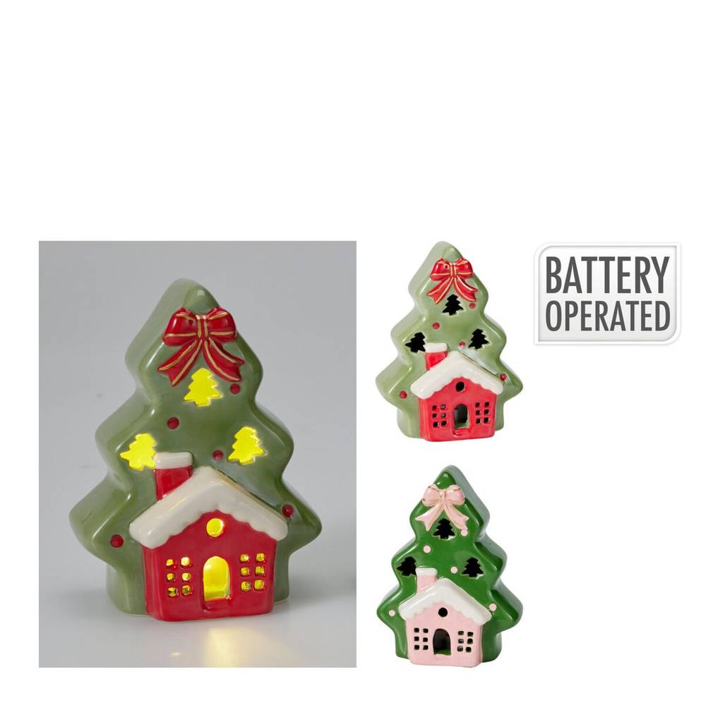 LED Weihnachtsbaum mix grün 10x6x12cm