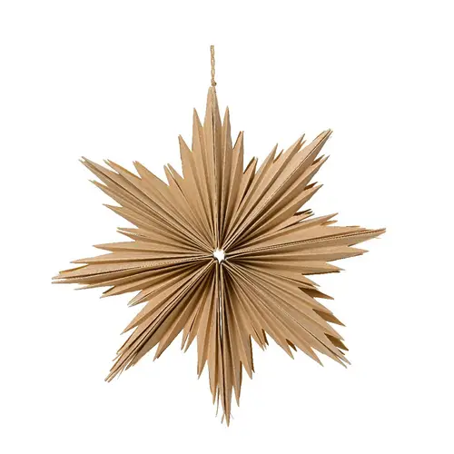 Hänger Stern Papier braun D30cm