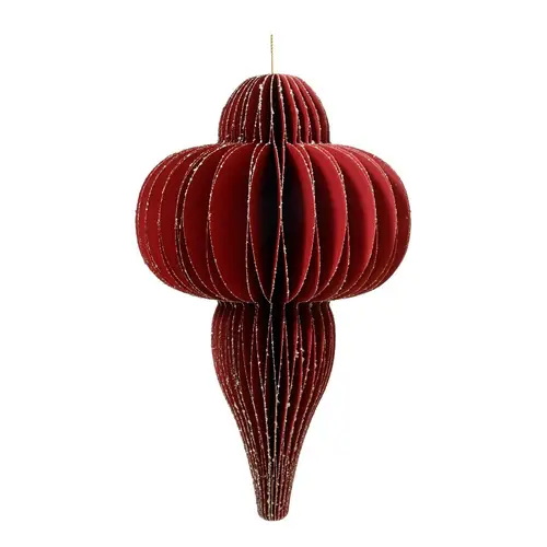 Deko Hänger Ornament rot D40cm faltbar
