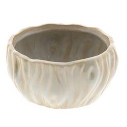 Keramik Bowl Übertopf Cammy grau D16cm H08cm