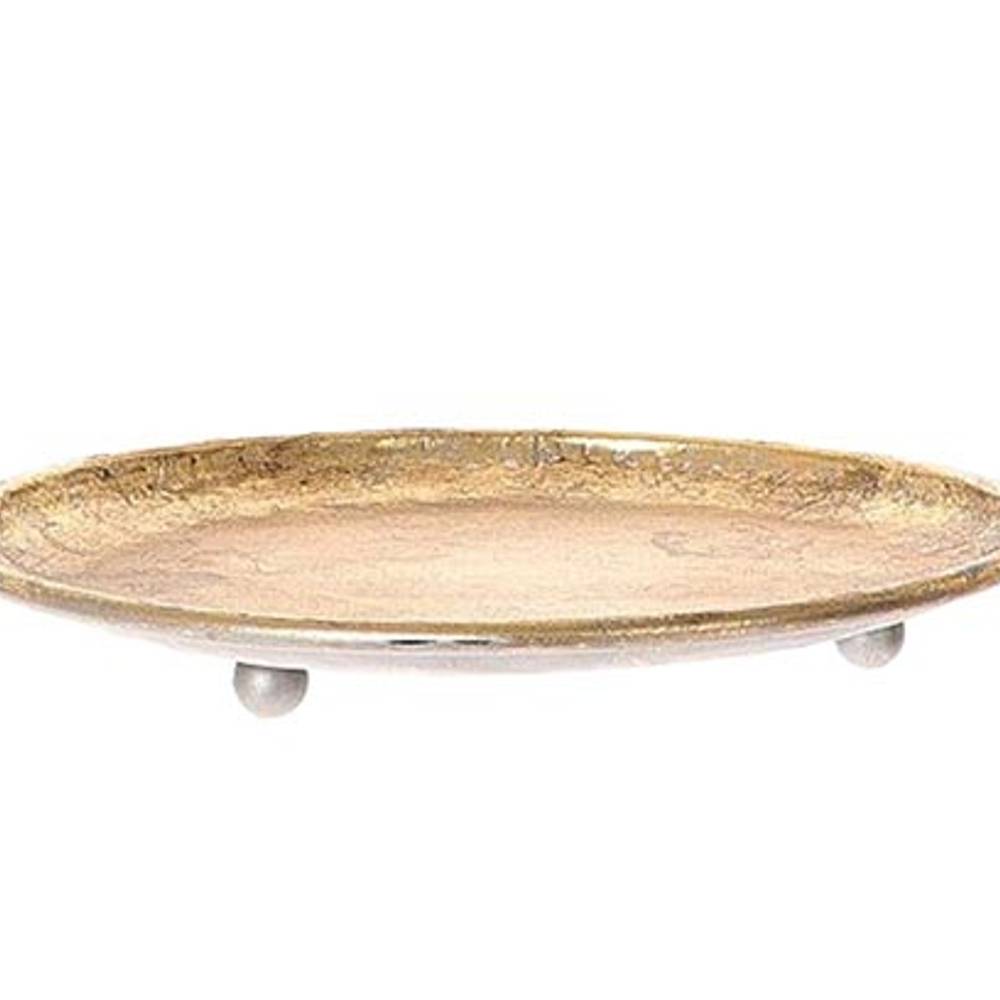 Metall Teller Taza gold D43cm H04cm