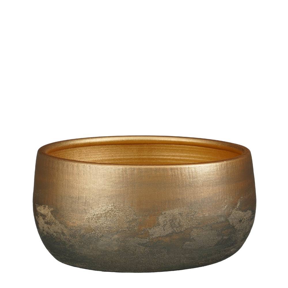 Keramik Schale Philip gold D37cm H15cm