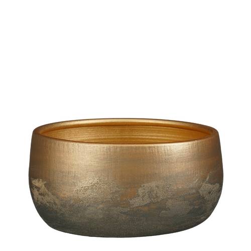 Keramik Schale Philip gold D37cm H15cm