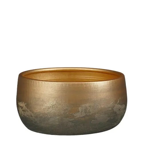 Keramik Schale Philip gold D37cm H15cm