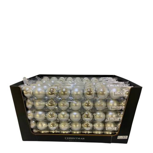Kugel Plastik mix silber D06cm x9