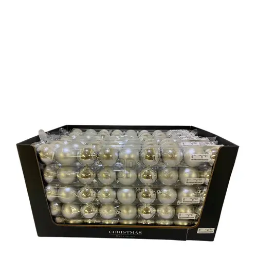 Kugel Plastik mix silber D06cm x9