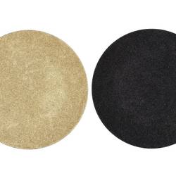 Melamine Teller schwarz gold rund 40x40x2cm