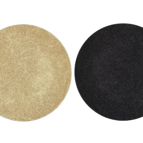 Melamine Teller schwarz gold rund 40x40x2cm