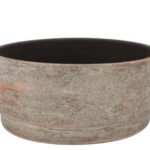 Keramik Schale Romy Rund braun 35x15cm