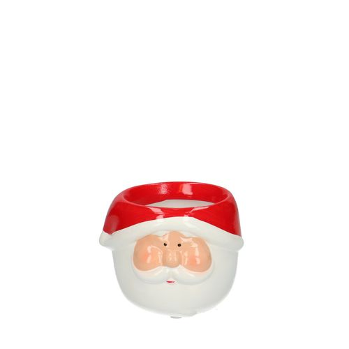 Keramik Weihnachtsmann rot weiss D09cm H9cm
