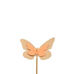 Schmetterling Kraft auf Stab orange L50cm D07cm 