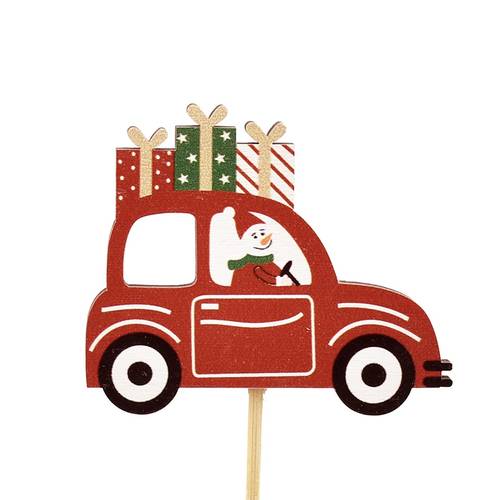 Auto+Geschenke auf Stab rot L20cm 07cm