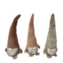 Plüsch Gnom mix braun 12x34cm 