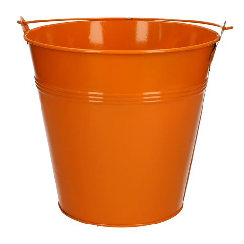 Zink Eimer orange D20cm H18cm
