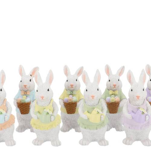 Keramik Hasen Dreamy mix pastel 09x08x18cm