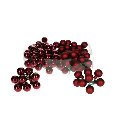 Kugel auf Draht dunkel rot mix D02.5cm x144