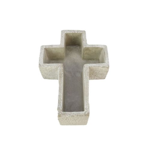 Beton Übertopf Kreuz 21.5x15.5x5cm