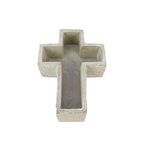 Beton Übertopf Kreuz 21.5x15.5x5cm