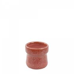 Keramik Übertopf Speckled rot D07cm H06.5cm