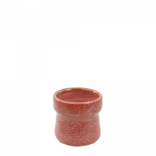 Keramik Übertopf Speckled rot D07cm H06.5cm