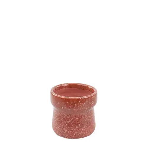 Keramik Übertopf Speckled rot D07cm H06.5cm