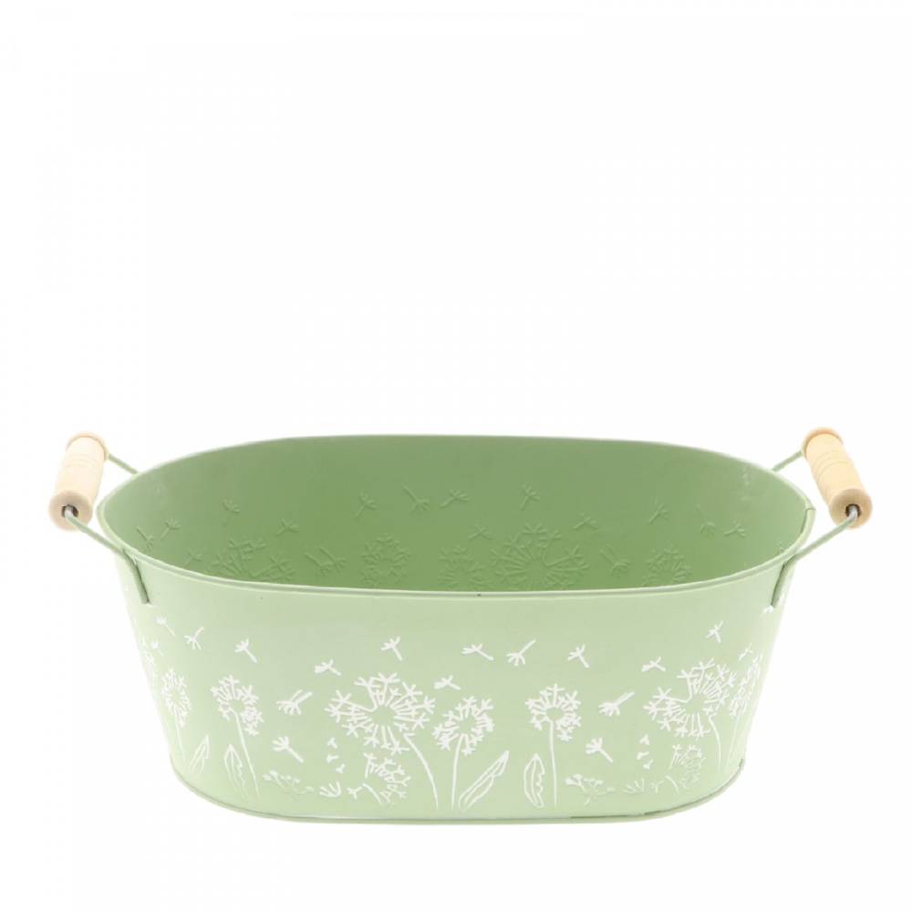 Zink Eimer Celo grün 25x15x10cm