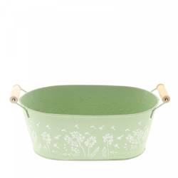 Zink Eimer Celo grün 25x15x10cm