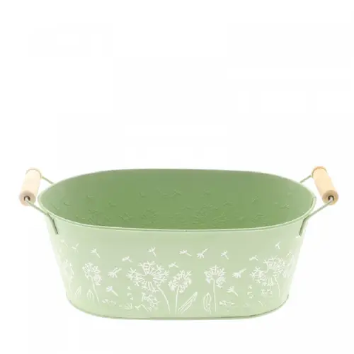 Zink Eimer Celo grün 25x15x10cm