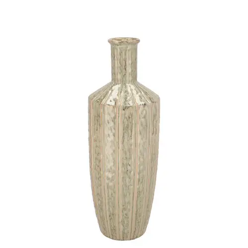 Keramik Vase Sifan grün 13x13x37cm