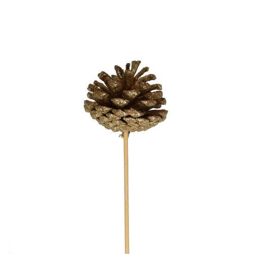 Zapfen auf Stab gold D06cm L50cm
