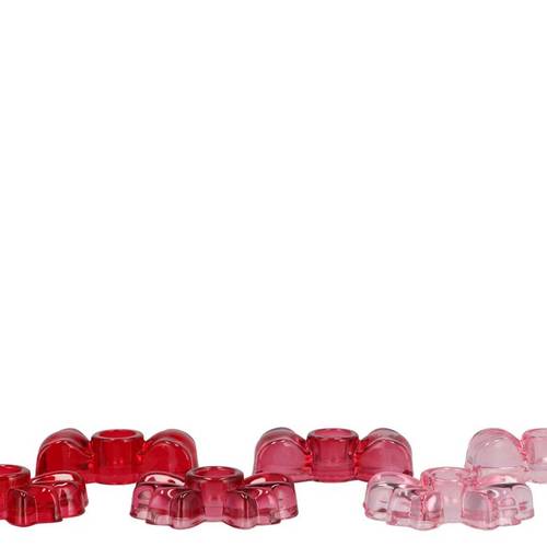 Kerzenständer Glas Bowy rosa mix 10x05x03cm