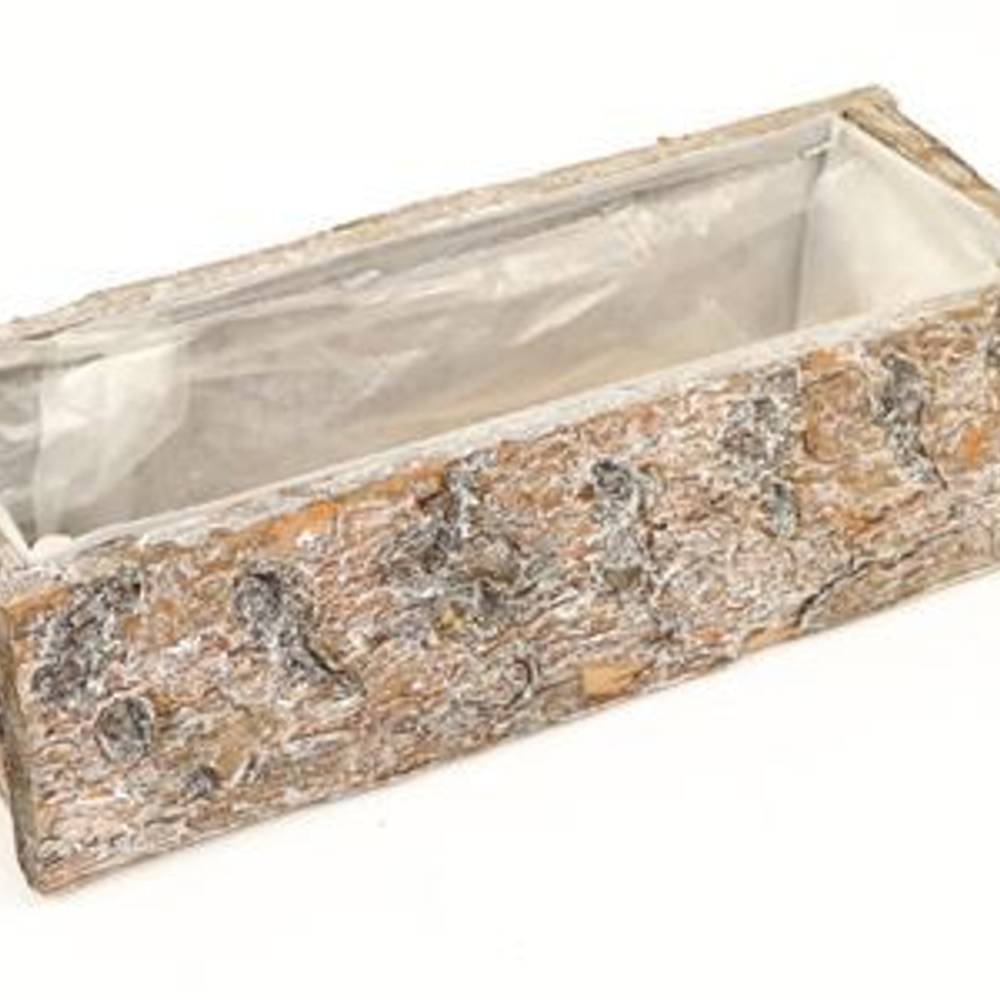 Holz Übertopf Rechteck 30x12x09cm