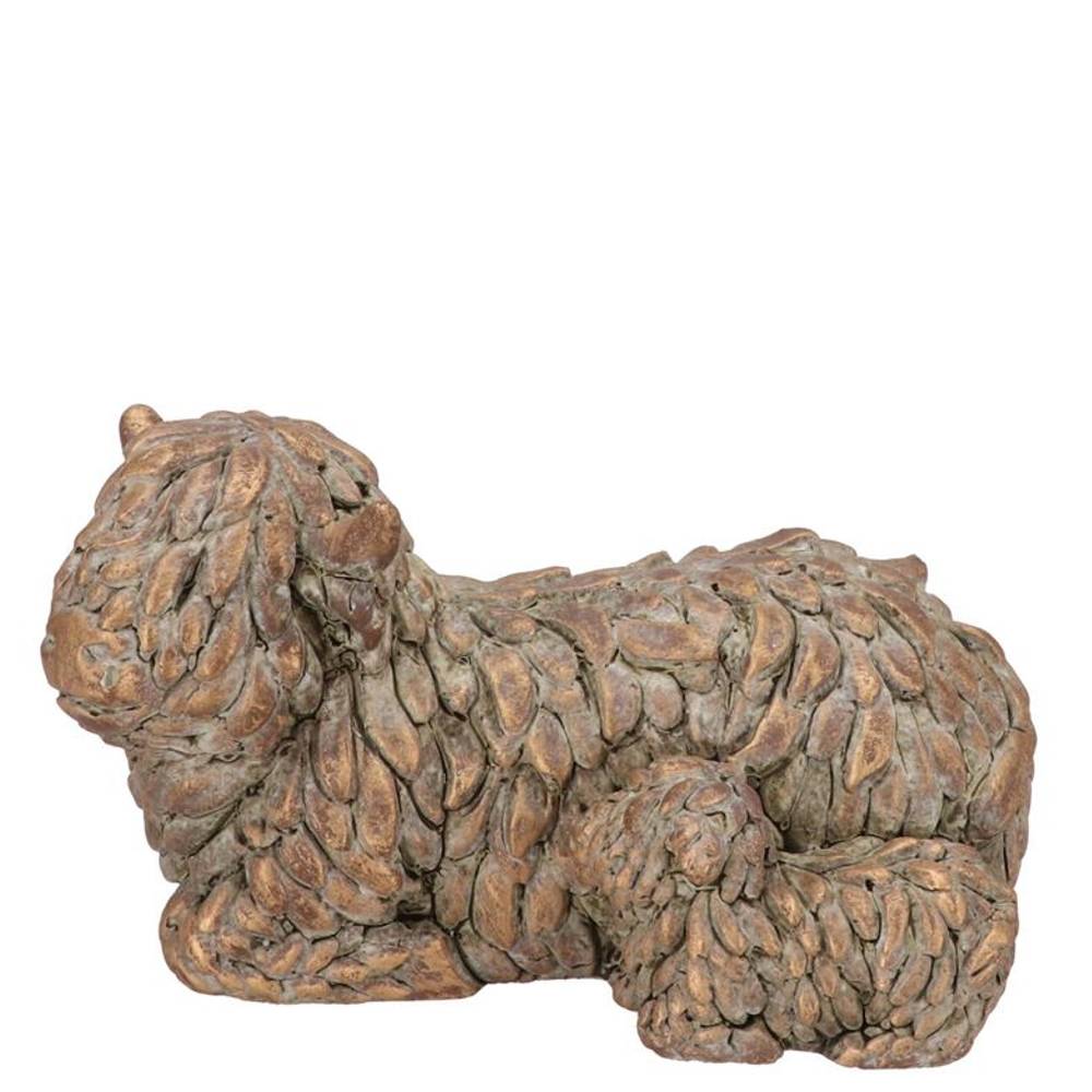 Beton Stier gold 17x10x10cm