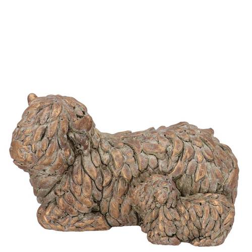 Beton Stier gold 17x10x10cm