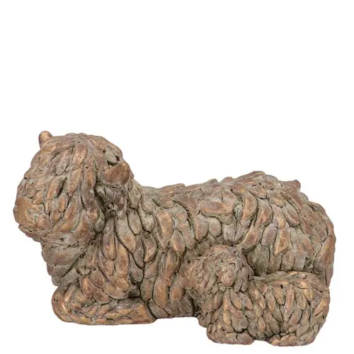 Beton Stier gold 17x10x10cm