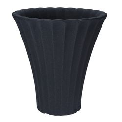 Outdoor Übertopf gerippt antherazit d40cm h42cm